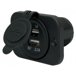 Priză USB dublă dreptunghiulară 60x43 mm