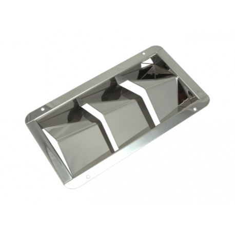 Grilaj de ventilație din oțel inoxidabil 3X 208X114 mm pentru barcă