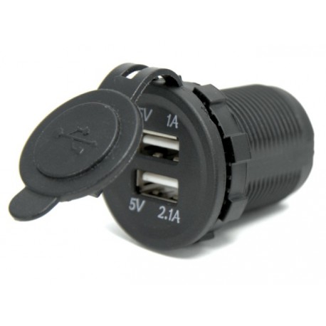 PRIZĂ DUBLĂ USB ROTUNDĂ PENTRU BARCĂ/IAHT