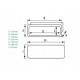 Compartiment de depozitare/poliță tip "rândunică" 170x420 mm alb pentru barcă