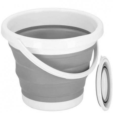 Găleată pliabilă din silicon 10L, rotundă, pentru barcă/camper