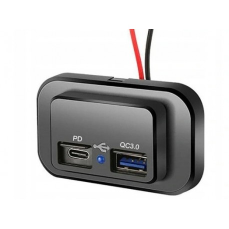 Priză USB/USB Tip-C încărcător dublu 12V-24V pentru barcă/iaht