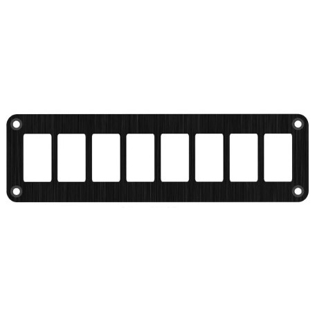 Ramă din aluminiu neagră pentru 8 comutatoare basculante, pentru barcă/iaht