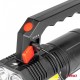 Lanternă 4 LED + COB cu acumulator 18650 mAh
