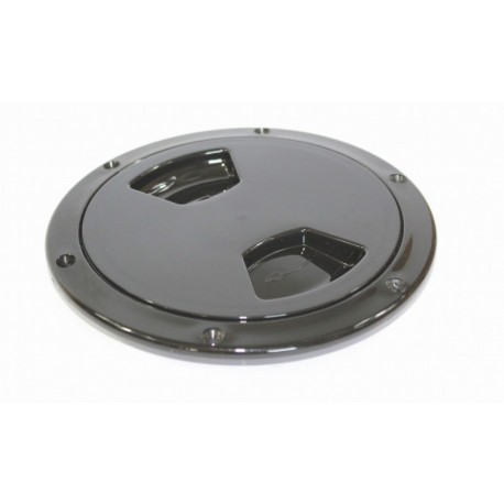 Capac de control negru Ø 255 mm cu filet pentru barcă