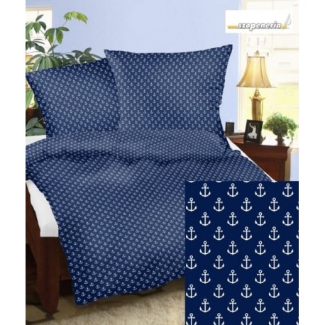 Lenjerie de pat marinărească 100x135 cu ancoră pentru navigator