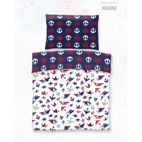 Set de lenjerie de pat marinărească 100x135 pentru cadou