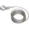 Cablu de oțel 5 mm/9 m pentru troliu cu cârlig pentru barcă