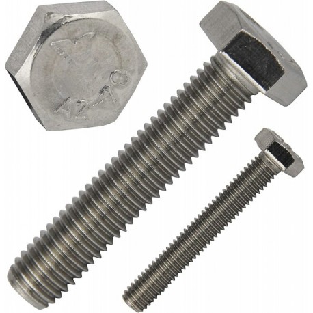Șurub cu cap hexagonal 10x20 mm DIN 933 A2