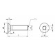 Șurub imbus M6x50 conic DIN 7991 A2