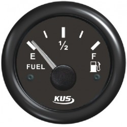 Indicator nivel combustibil 0-190 ohmi 12V negru pentru bărci