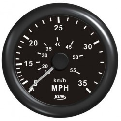 Vitezometru negru 35W 12/24V pentru barcă/iaht