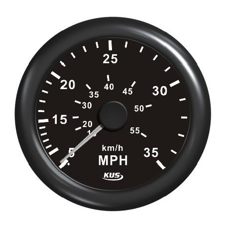 Vitezometru negru 35W 12/24V pentru barcă/iaht