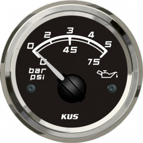 Indicator presiune ulei 52mm 12V 0-5 bar pentru ambarcațiuni