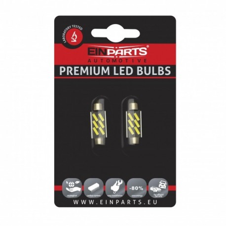 Bec LED CANBUS C10W 39MM 6 SMD 7020 6000K