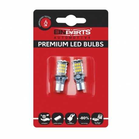Becuri LED W16W T15 Portocalii 30 SMD 3020 CANBUS - Set 2 bucăți