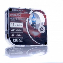 Becuri halogen OSRAM NIGHT BREAKER® LASER HB3 Duo Box - Luminozitate maximă și rază de lumină extinsă