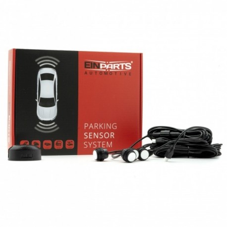 Set senzori parcare EinParts EPP cu buzzer 8S 16,5 mm alb - Față/Spate cu buzzer