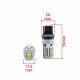 Becuri LED W21W 7440 66 SMD CANBUS Chihlimbar - Set 2 buc.