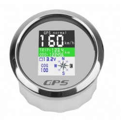 Tachometru GPS 12V/24V pentru barcă/iaht alb/cromat