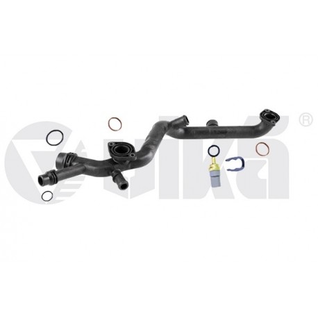 Furtun lichid de răcire Audi A4 2005-2009, A6 2005-2011 set cu senzor de temperatură apă 06A919501A 06E121045E/KIT