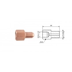 Conector conducte frână interior M 10X1 SF + exterior M 1/2X20 SF