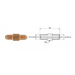 Conector conducte frână extern 3/8x24 UNF SF extern 3/8x24 UNF SF