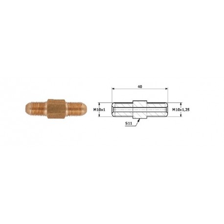 Conector conducte frână exterior M 10X1 SF exterior M 10X1,25 SF