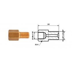 Conector conducte frână intern M 10X1 SF + extern 3/8X24 DF