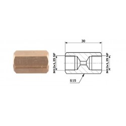 Conector conducte frână interior M 12X1,25 SF + interior M 12X1,25 SF