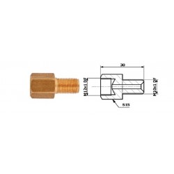 Conector conducte frână interior M 12X1 DF + exterior M 10X1 DF
