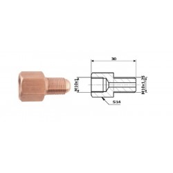 Conector conducte frână interior M 10X1 SF + exterior M 10X1,25 SF