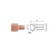 Conector conducte frână interior M 12X1 SF + exterior M 7/16X24 SF