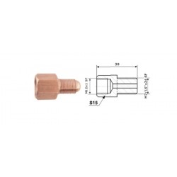 Conector conducte frână interior M 12X1 SF + exterior M 7/16X24 SF