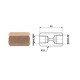 Conector conducte frână intern M 12X1 SF + intern M 12X1,25 SF