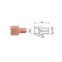 Conector conducte frână interior M 12X1 SF + exterior M 12X1,25 SF