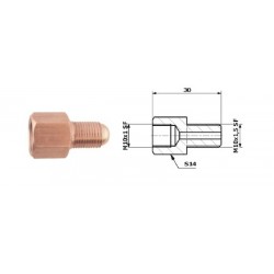 Conector conducte frână interior M 10X1 SF + exterior M 10X1,5 SF