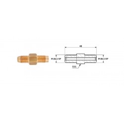 Conector conducte frână exterior M 10X1 SF exterior M 10X1 DF