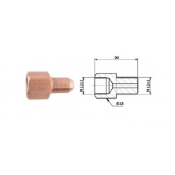 Conector conducte frână interior M 12X1 SF + exterior M 12X1 SF