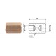 Conector conducte frână interior M 12X1 SF + interior M 10X1,25 SF