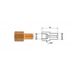 Conector conducte frână interior M 10X1 filet standard + exterior M 12X1,2 filet metric fin