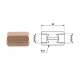 Conector conducte frână interior M 12X1 DF + interior M 12X1 DF