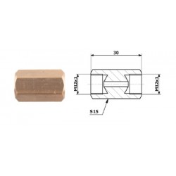 Conector conducte frână interior M 12X1 DF + interior M 12X1 DF