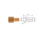 Conector conducte frână interior M 10X1 DF + exterior M 12X1 DF