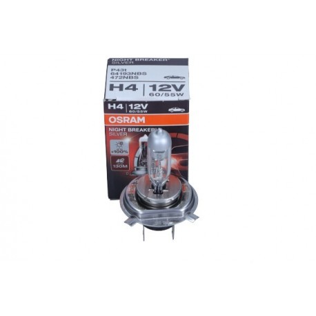 Bec H4 12V/60/55W P43T +100% Night Breaker Silver H4
