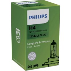Bec H4 12V/60/55W P43T-38 Longlife Ecovision 1buc PHI12342LLECOC1