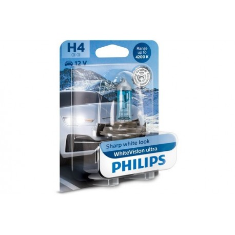 Bec H4 12V/60/55W P43T-38 +60% WhiteVision Ultra 4200K PHI12342WVUB1