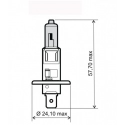Bec moto H1 12V/55W albastru 24 651 0030