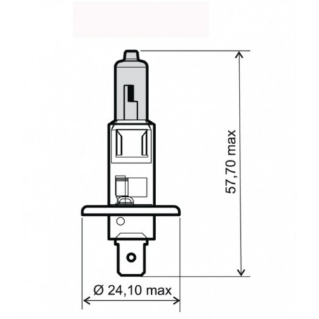 Bec moto H1 12V/55W albastru 24 651 0030