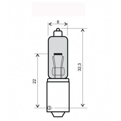 Bec moto. 10 buc 12V/21W 90° 246 510 015